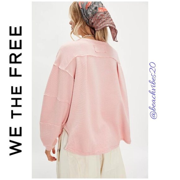 WE THE FREE BY FREE PEOPLE Total Eclipse Tee Blossom Large NWOT - Picture 1 of 4